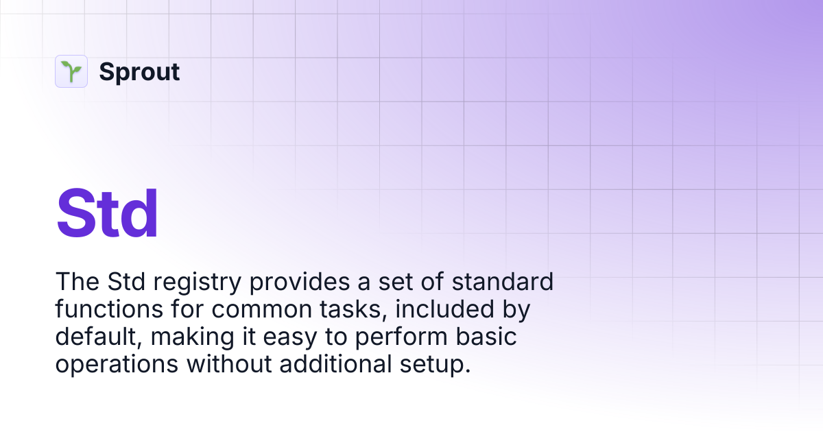 Std | Sprout