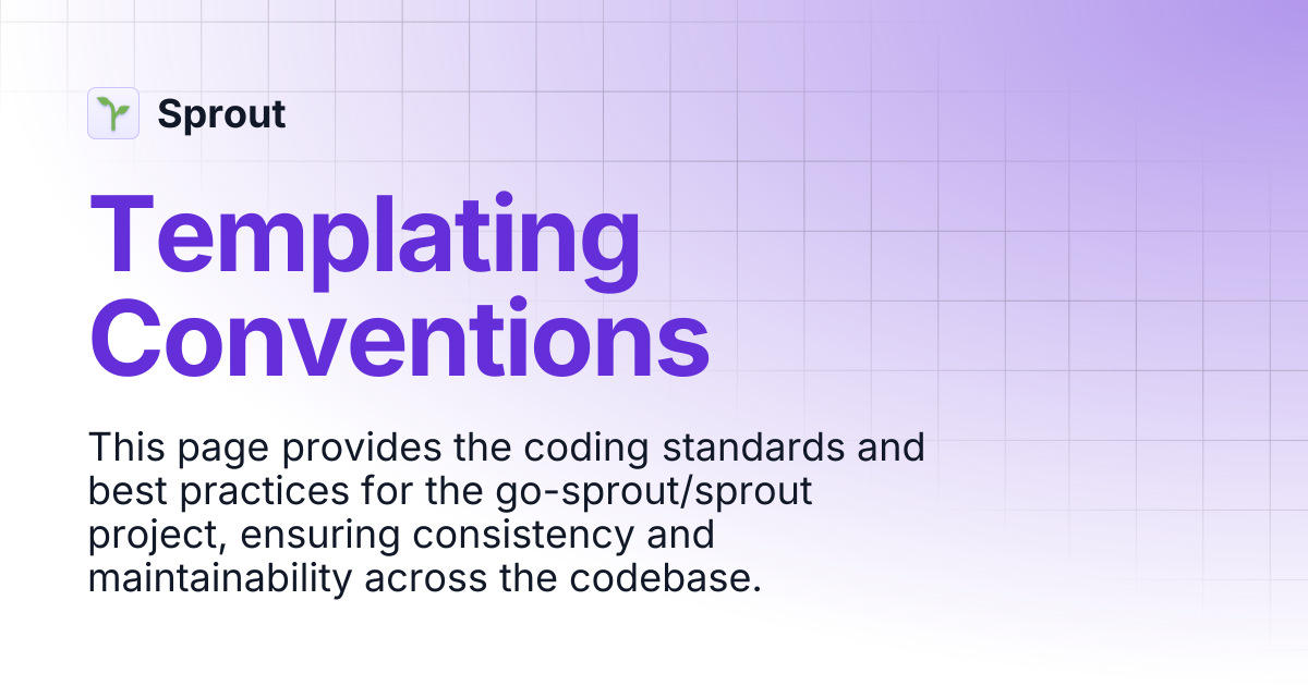 Templating Conventions | Sprout